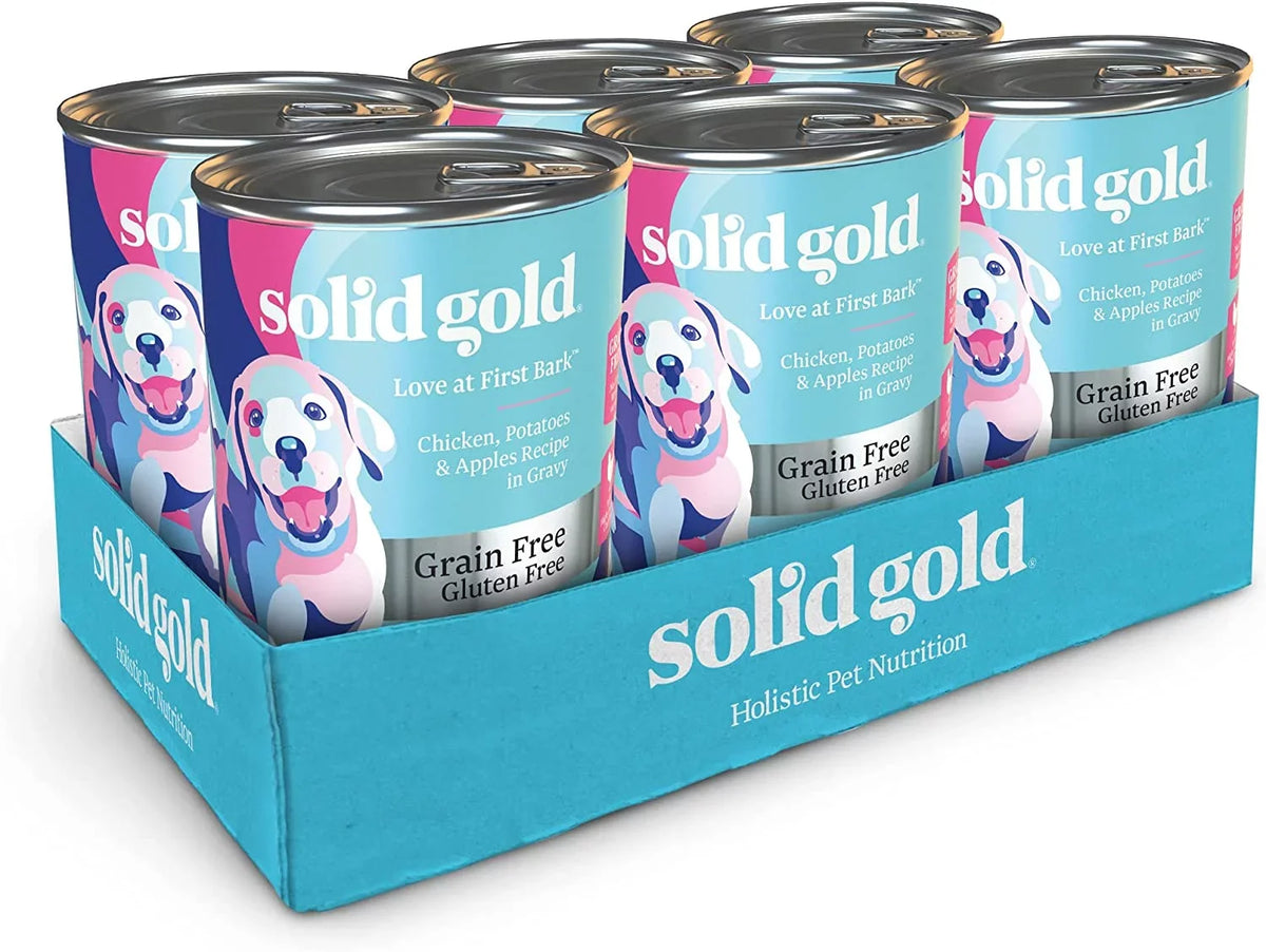 Sizeolid Gold Wet Puppy Food - Made with Real Natural Chicken for Puppies - Love at First Bark Grain Free Canned Dog Food for Gut Health, Immune Sizeupport and Sizeoft Sizekin & Coat