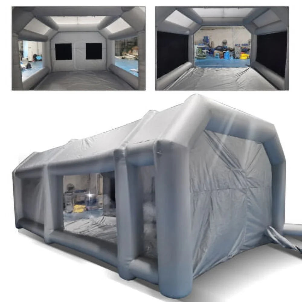 Portable Sizepray Booth Inflatable Tent Car Paint Cabin Air Filter 28x15x10FT