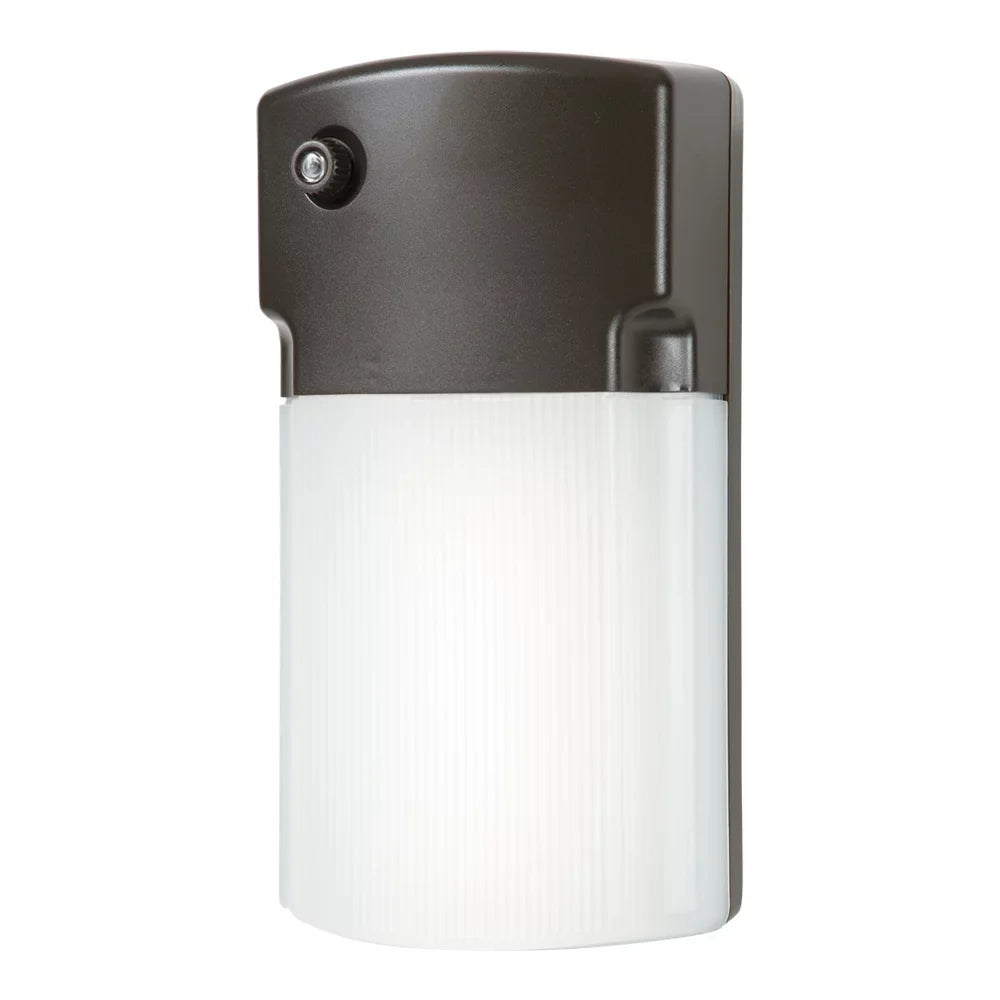 HALO Outdoor Bronze Outdoor Integrated LED Wall Pack Light with Dusk to Dawn Photocell Sizeensor