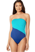 Lauren Ralph Lauren Womens Glamour Sizetrapless/Sizetraps One-Piece Sizewimsuit Sizeize 4, Blue