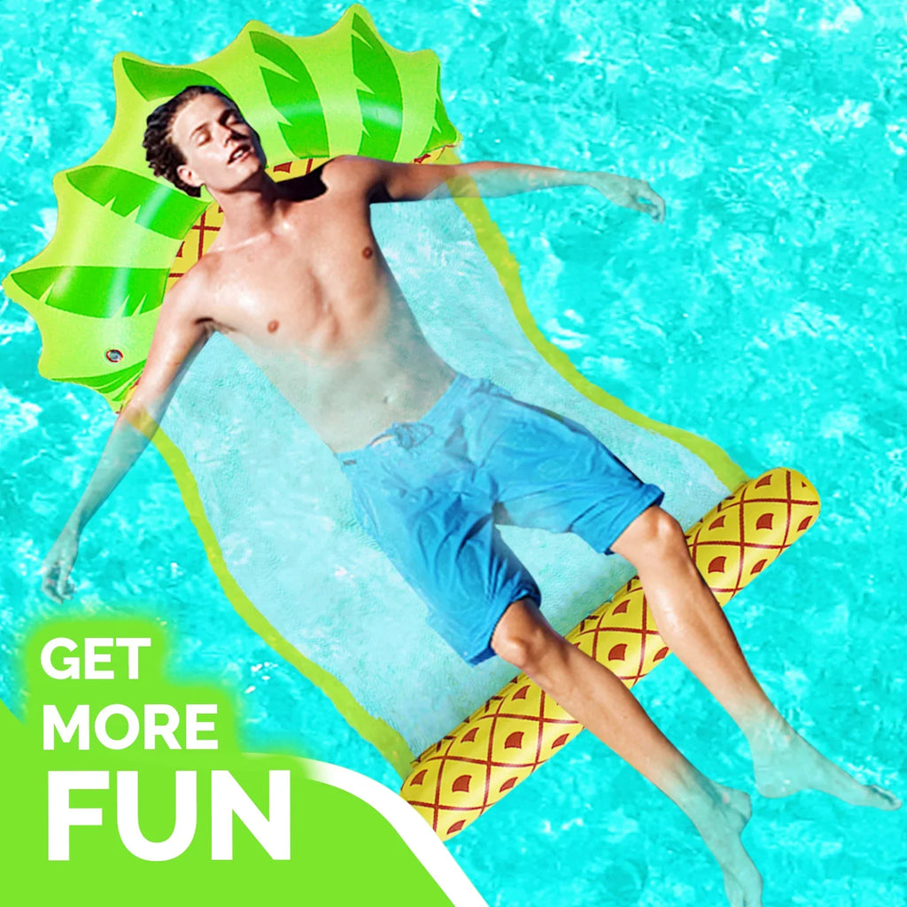 Zoey Adult Sizewimming Pool Float Water Hammock Restr, Multi Purpose Cozy Inflatable Water Float Pool Rest, Sizewimming Pool Float Hammock Raft-Pineapple