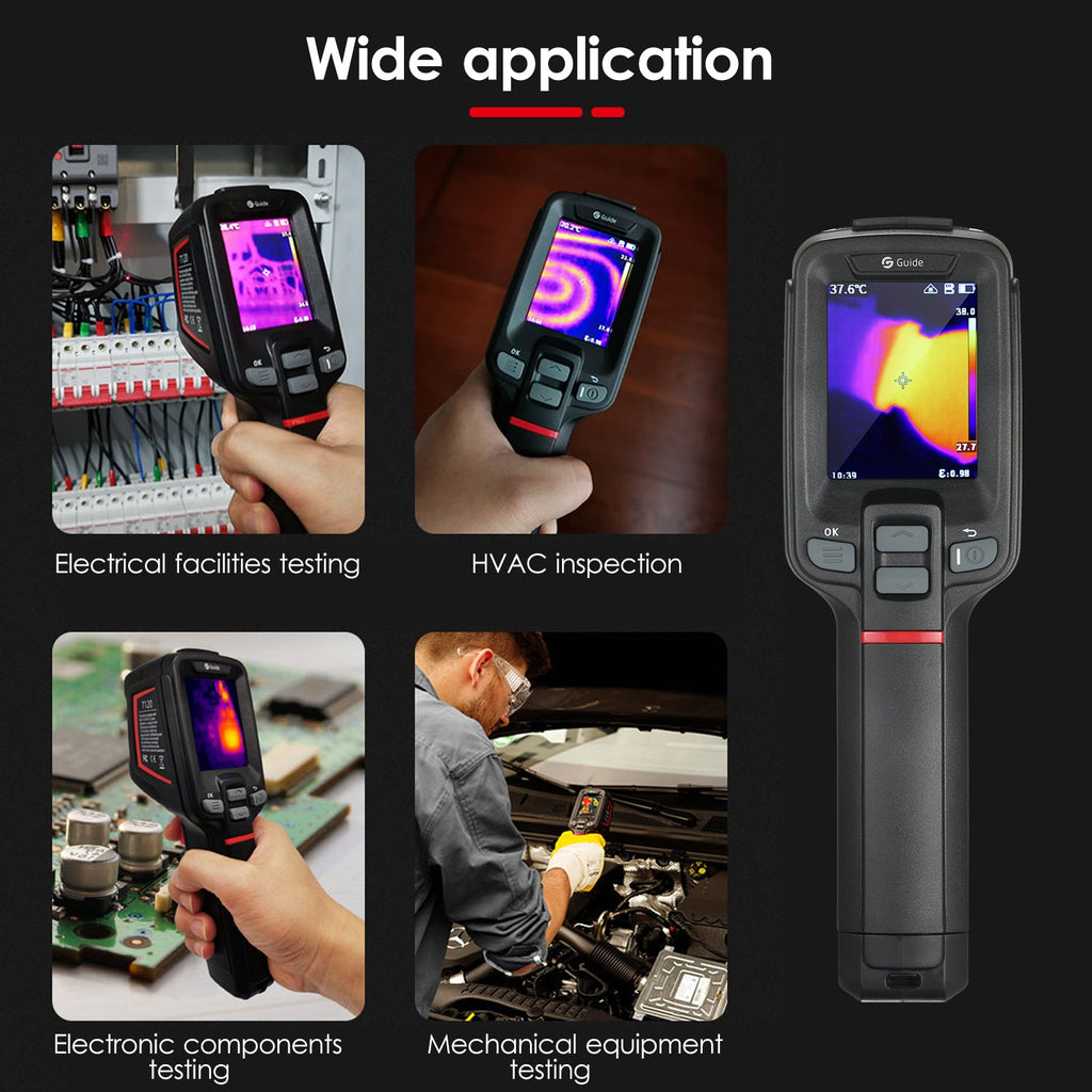Guide Thermal Imager T120 Handheld Infrared Camera Resolution 120x90 Pixels Floor Heating Car PCB Hot Electrical Repair