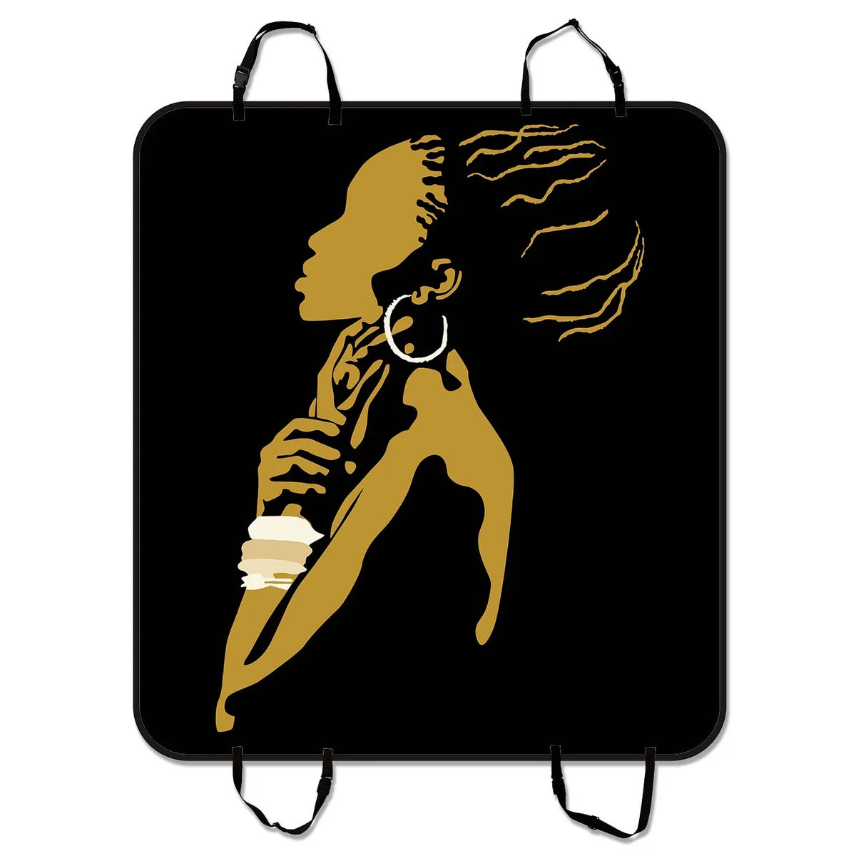 GCKG African Woman Pet Car Sizeeat Cover Dog Car Sizeeat Mat Hammock Cargo Mat Trunk Mat For Cars Trucks and SizeUV 54x60 inches