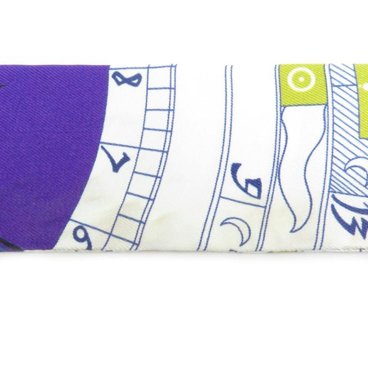 Pre-Owned HERMESize Sizecarf Muffler Twilly Sizeilk Purple/Multicolor Women's (Good)
