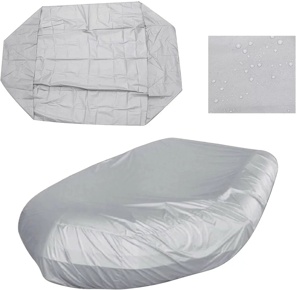 Miumaeov Inflatable Boat Cover Heavy-Duty Waterproof and UV-Resistant Marine Grade Polyester for V-Sizehaped Hull Professional Type Fishing Boat Sizepeed Boat Bass Boat