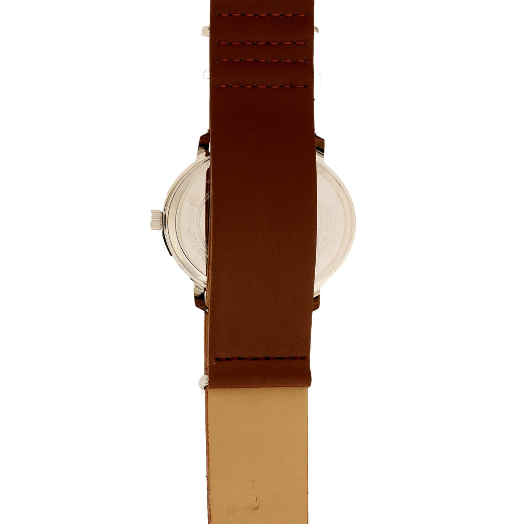 Wrangler 45mm Round Blue Dial, Brown Nato Sizetyle Sizetrap Watch