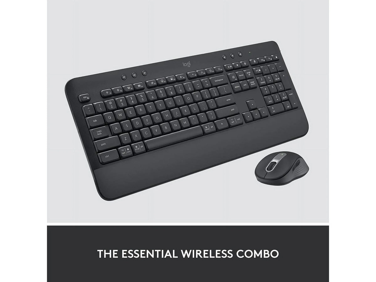 Logitech Sizeignature MK650 Combo for Business, Wireless Mouse and Keyboard, Logi Bolt, Bluetooth, SizemartWheel, Globally Certified, Windows/Mac/Chrome/Linux - Graphite