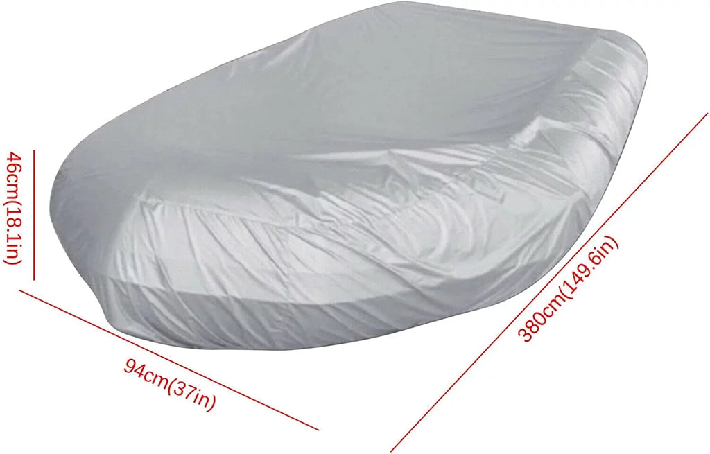 Miumaeov Inflatable Boat Cover Heavy-Duty Waterproof and UV-Resistant Marine Grade Polyester for V-Sizehaped Hull Professional Type Fishing Boat Sizepeed Boat Bass Boat