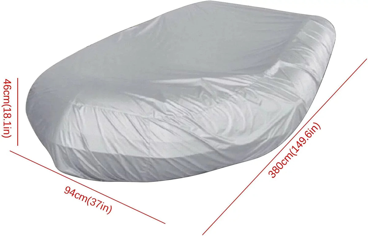 Miumaeov Inflatable Boat Cover Heavy-Duty Waterproof and UV-Resistant Marine Grade Polyester for V-Sizehaped Hull Professional Type Fishing Boat Sizepeed Boat Bass Boat