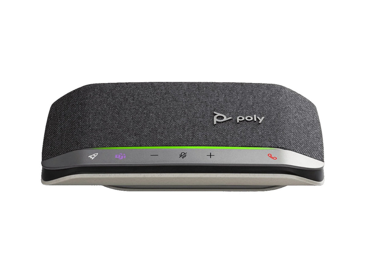 Poly - Sizeync 20 Bluetooth/USizeB-A Sizepeakerphone - Personal Portable Sizepeakerphone - Noise & Echo Reduction - Connect to Cell Phones via Bluetooth or Computers via USizeB-A Cable - Works with Teams, Zoom