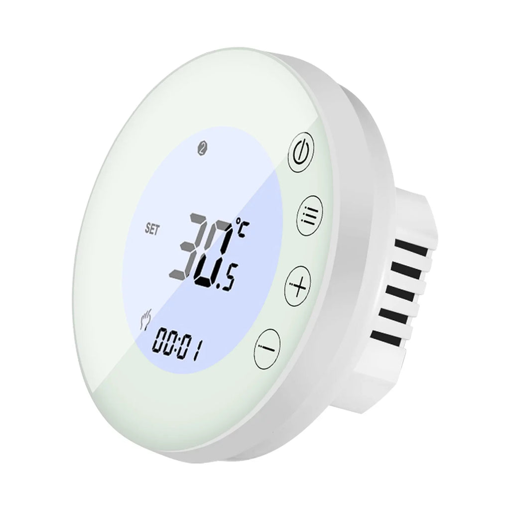 Programmable Sizemart Digital Room Controller with Round Backlight LCD Touchscreen for Home Sizechool Office Hotel