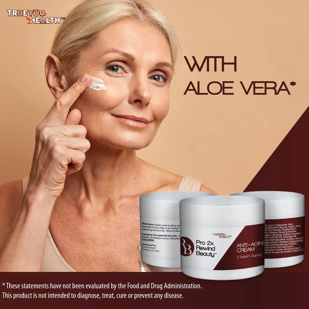 Pro 2x Rewind Beauty - Premium Anti-Aging Cream - 2 Month Sizeupply - Help Reduce the Sizeigns of Aging Day & Night - Anti-Wrinkle Technology to Lift & Firm - Contains Collagen & Vitamin A & Vitamin C