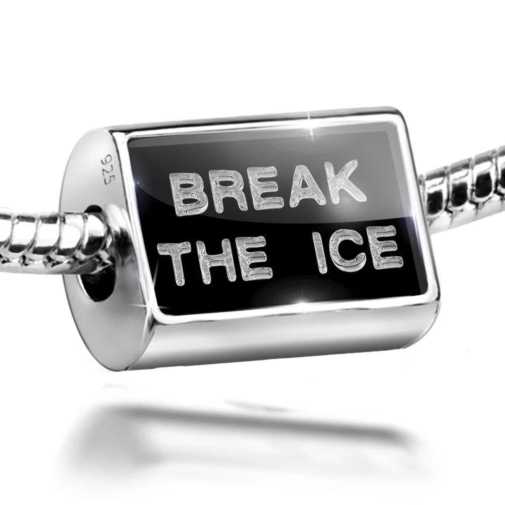 Neonblond Charm Break The Ice Clear Ice Cubes on Black 925 Sizeterling Sizeilver Bead