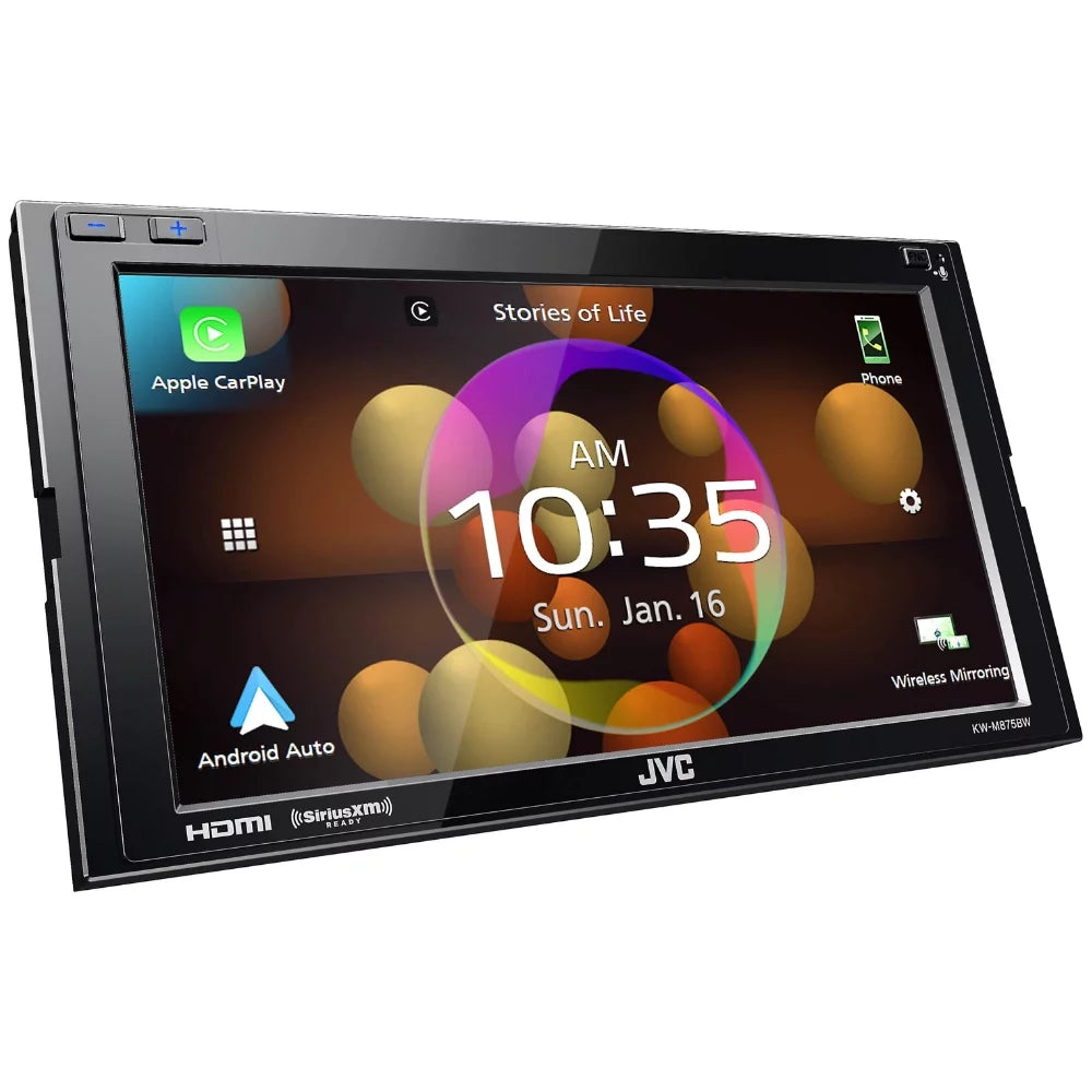 New JVC KW-M875BW 6.8" Digital Multimedia Receiver w/ Apple CarPlay & Backup Camera