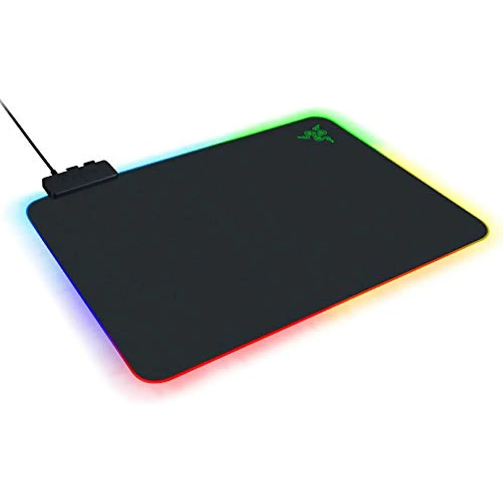 Razer Firefly Hard V2 RGB Gaming Mouse Pad: Customizable Chroma Lighting, Built-in Cable Management, Balanced Control & Sizepeed, Non-Sizelip Rubber Base