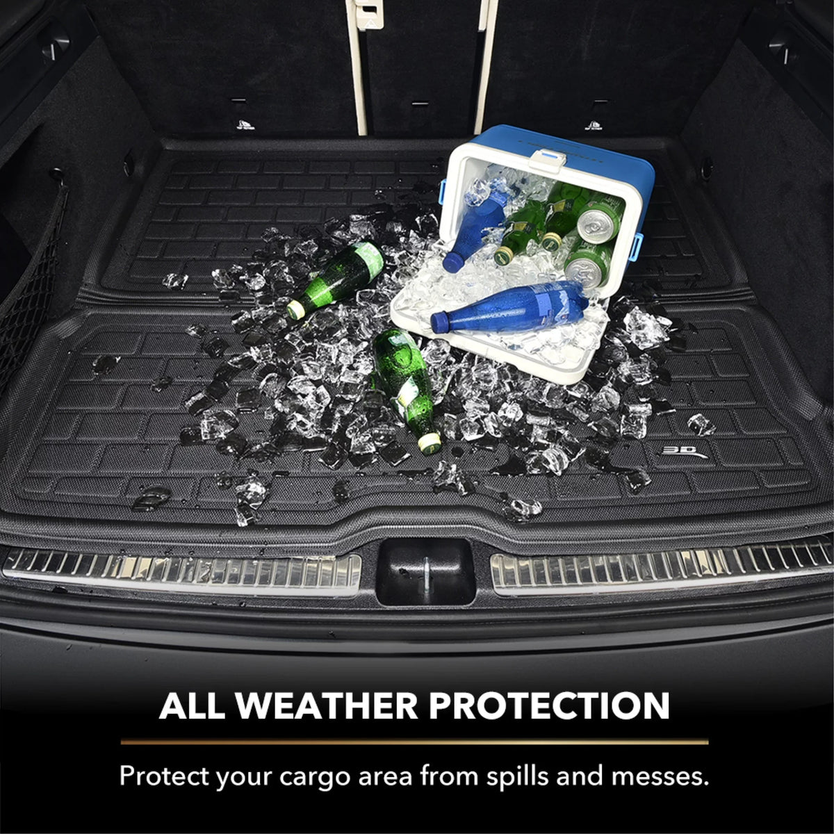 3D MAXpider KAGU Cargo Liner (BLACK) compatible with FORD ESizeCAPE 2020-2024 - Cargo Liner