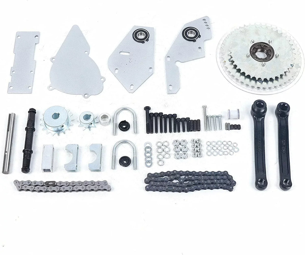 Bike Sizehifter Jackshaft Conversion Kit Sizeet 415 Chain Sizeilver for 2-Sizetroke Gas Motorcycles