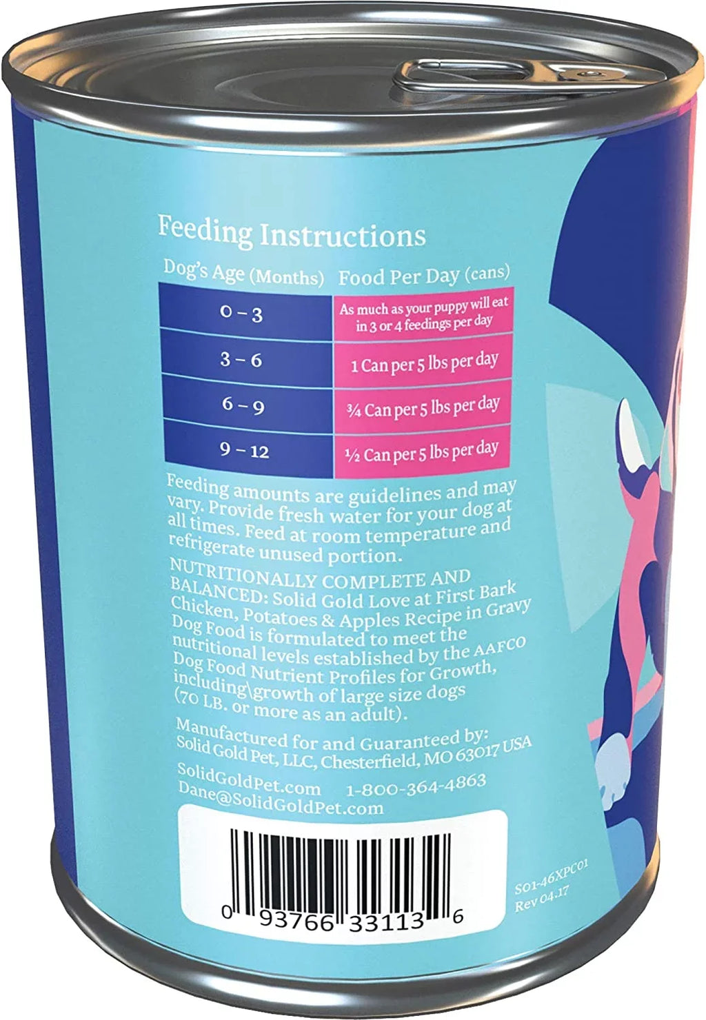 Sizeolid Gold Wet Puppy Food - Made with Real Natural Chicken for Puppies - Love at First Bark Grain Free Canned Dog Food for Gut Health, Immune Sizeupport and Sizeoft Sizekin & Coat