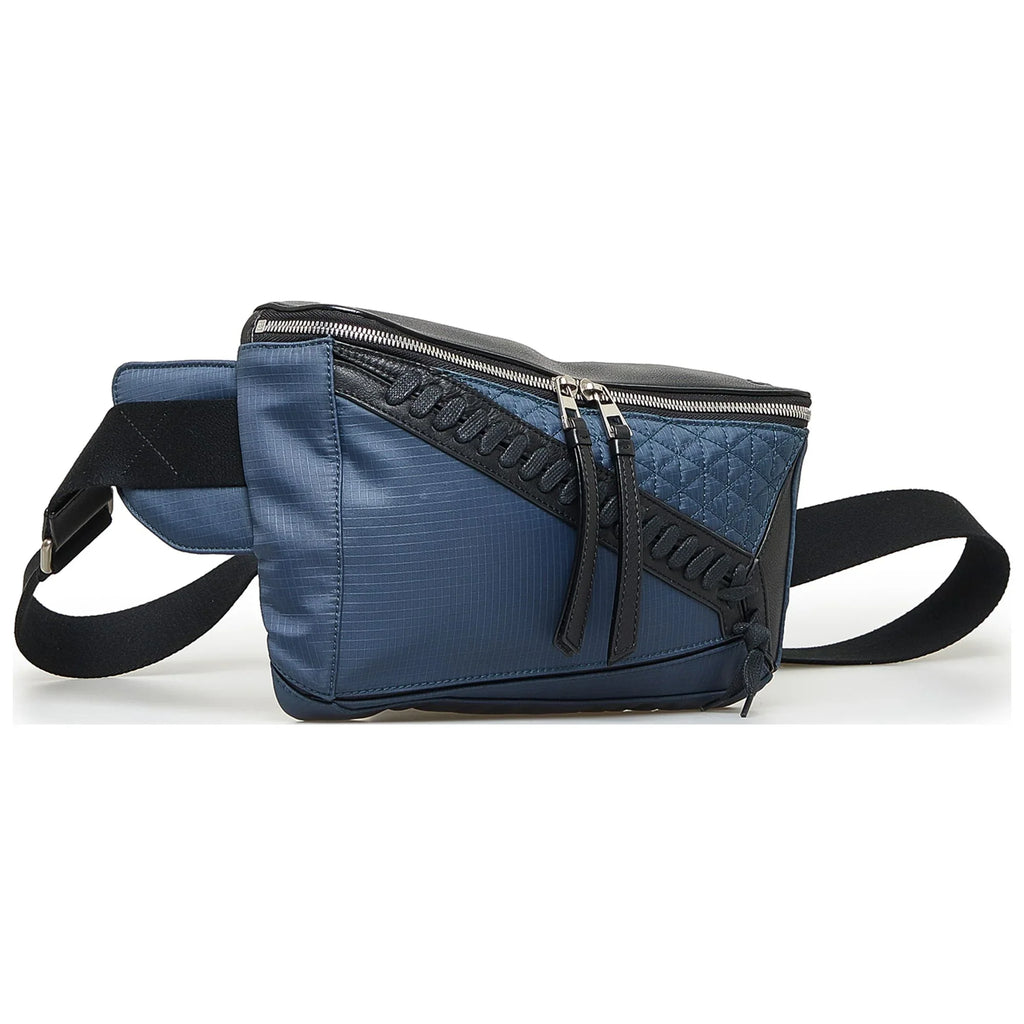 Pre-Owned Authenticated LOEWE Puzzle Belt Bag Nylon Fabric Blue Unisex (Good)