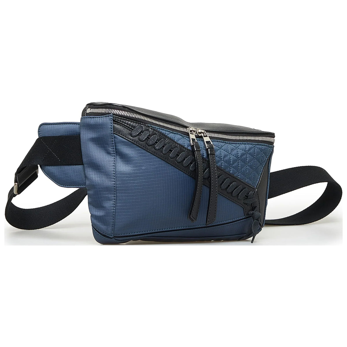 Pre-Owned Authenticated LOEWE Puzzle Belt Bag Nylon Fabric Blue Unisex (Good)
