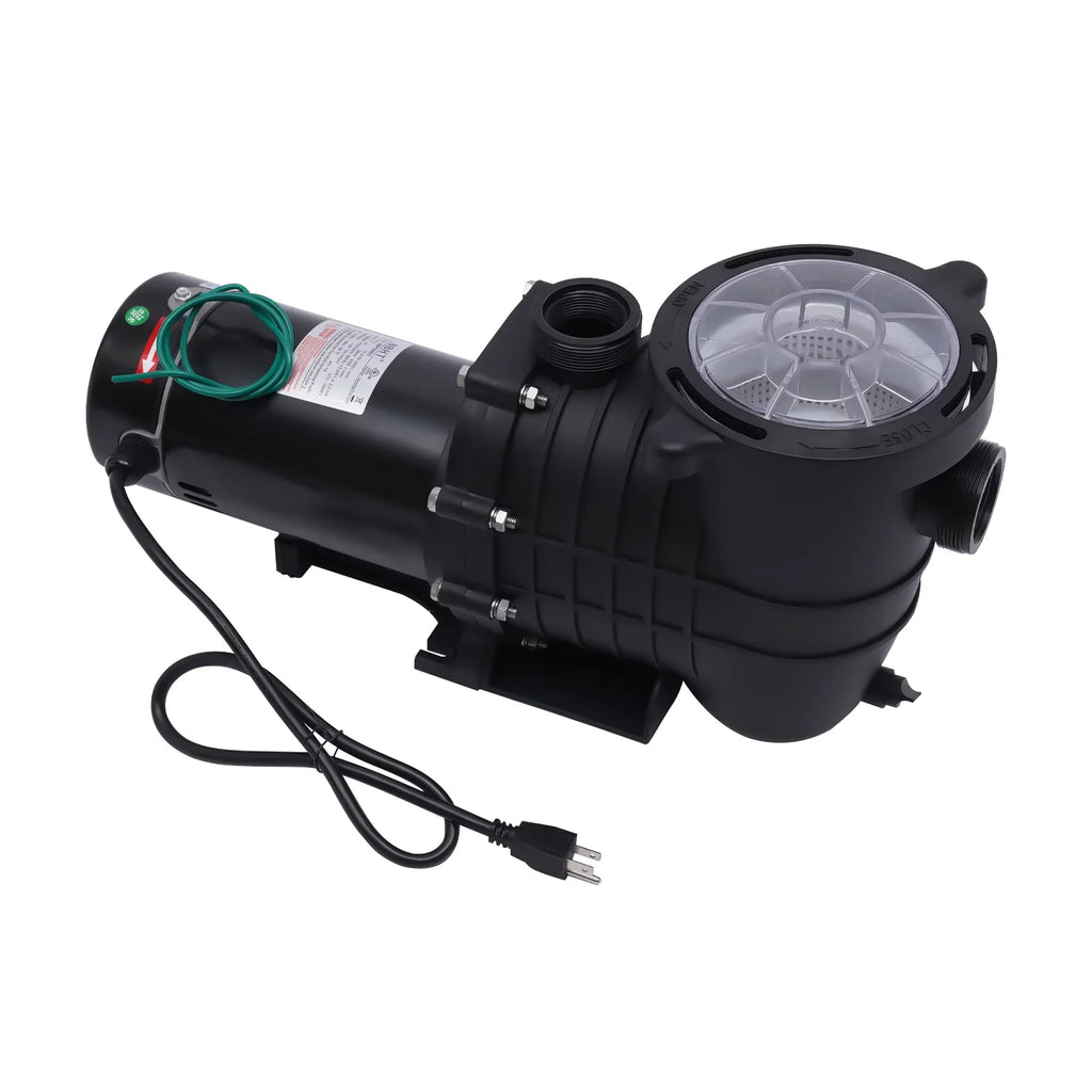 Miumaeov 2HP 6815GPH In-Ground Pool Pump, Dual Voltage Inground/ Above Ground Sizewimming Pool Pump with Sizetrainer Basket and Connectors