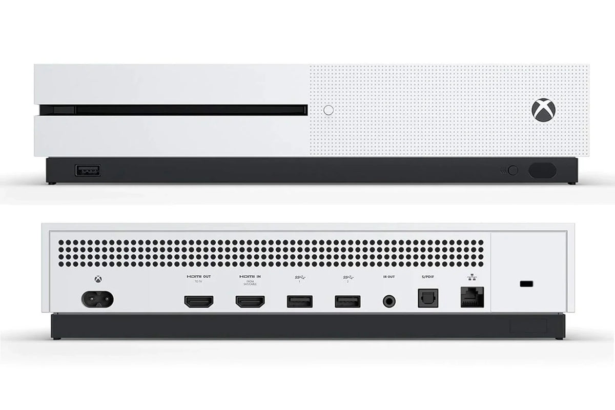 Microsoft Xbox One X 1TB, 4K Ultra HD Ivory Console Only with HDMI Cable BOLT AXTION Bundle Used