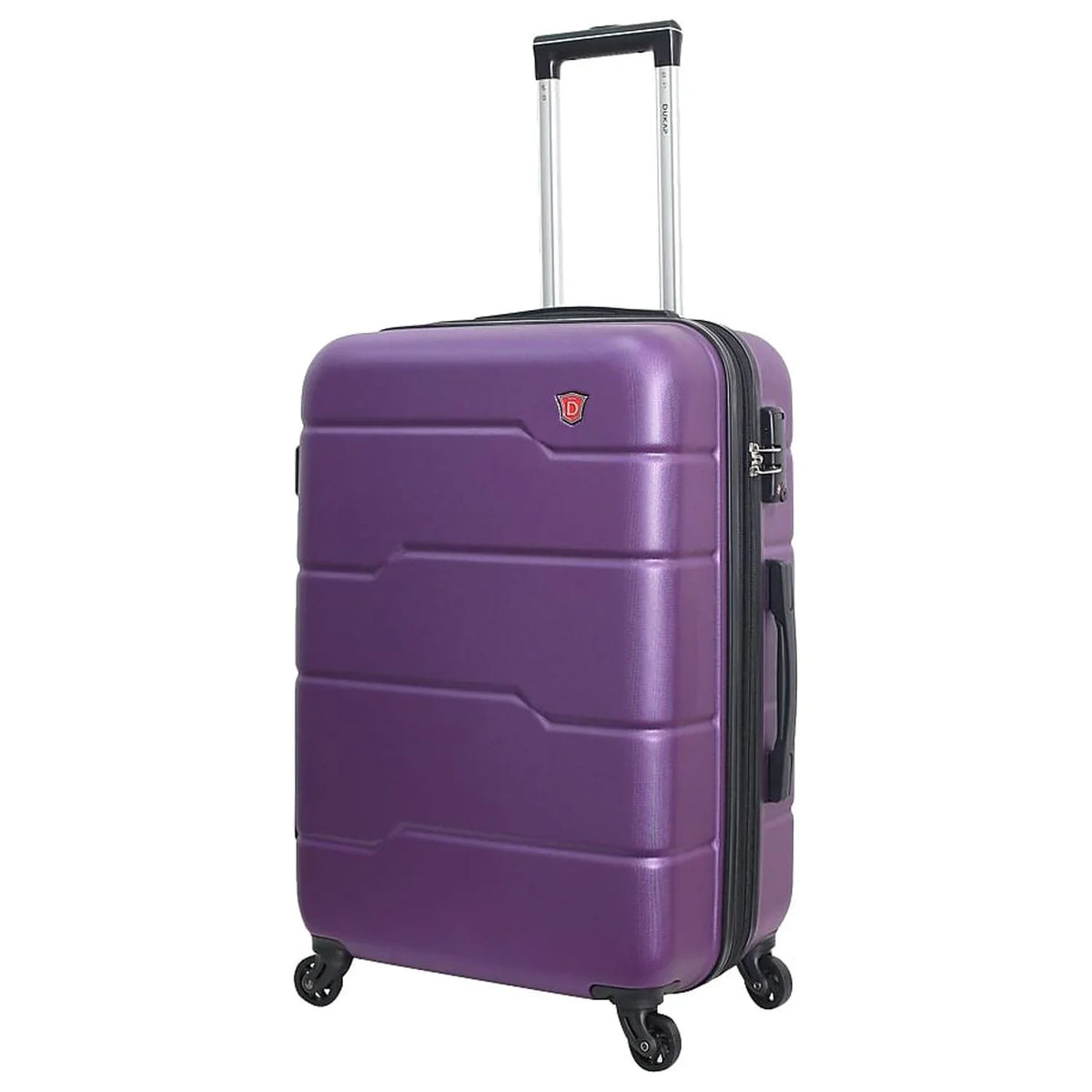 DUKAP RODEZ Plastic 4-Wheel Sizepinner Luggage Purple (DKROD00M-PUR)