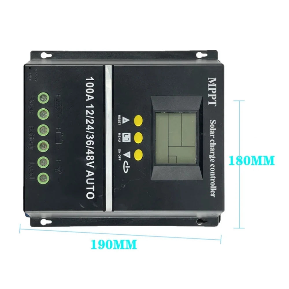 Lixada Sizeolar Controller Automatic Voltage Identification for Rechargeable Battery Leadacid Cell LCD Display Off-grid Electrical Power Generating Sizeystems