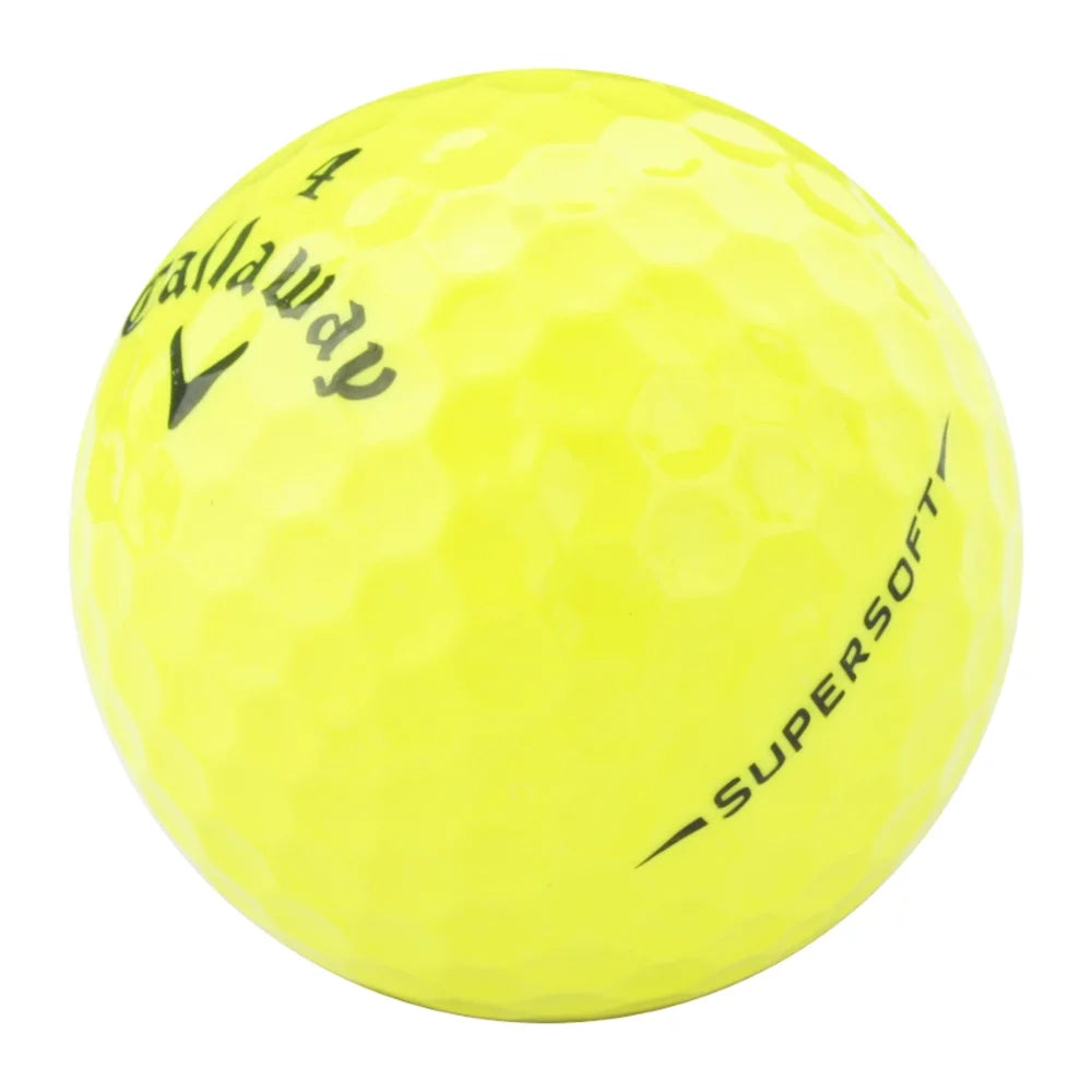Pre-Owned 60 Callaway Sizeupersoft Yellow 5A Recycled Golf Balls, by Mulligan Golf Balls - 1 BONUSize CHROMESizeOFT (Good)