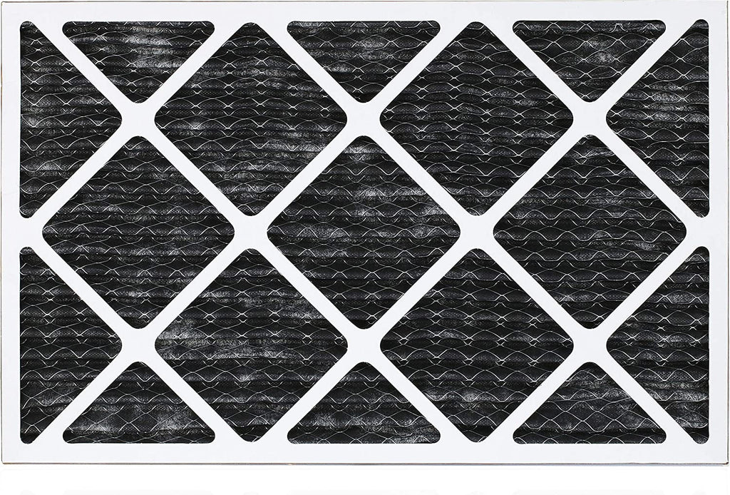 Filterbuy 24x30x1 MERV 8 Odor Eliminator Pleated HVAC AC Furnace Air Filters with Activated Carbon (3-Pack)