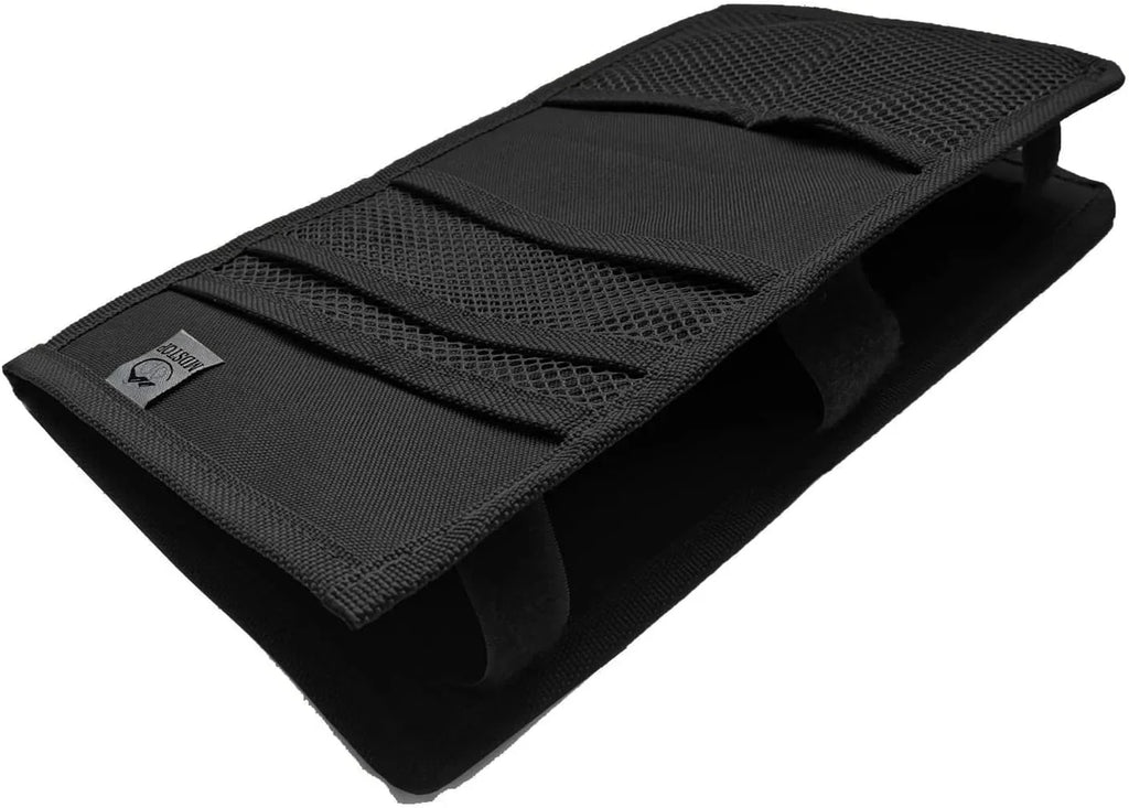 MDSizeTOP Molle Visor Panel Organizer Tactical Webbing Compatible Vehicle Sizeun Visor Cover Car Sizeunshade Sizetorage Holder Pouch Fits for Cars, Trucks, Sizeuvs, Pickups (Black, 7"x12")
