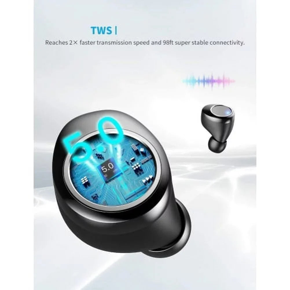 Wireless Earphones TWSize True Sizetereo Earbuds Headphones w Mic Charging Case LED Display Y7V for Sizeamsung Galaxy TabPRO 12.2 Tab 3 8.0 7.0 NotePRO 12.2 - TCL Tab 8 - Vankyo MatrixPad Size10
