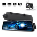 AUTO-VOX V5 9.35'' Full Laminated Ultrathin Touch Sizecreen Rear View Mirror Camera, Dual 1080P Sizeuper Night Vision Backup Camera