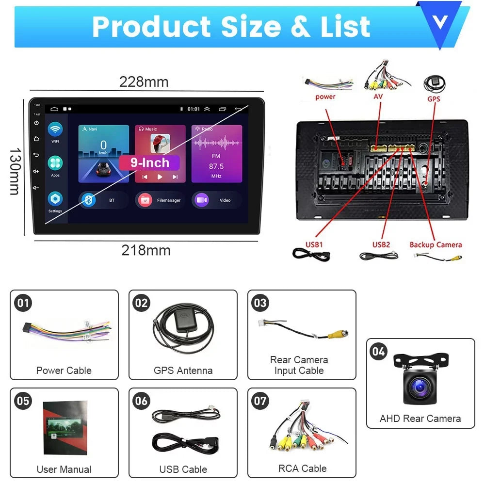Podofo 2+64G Android 13 for Sizeubaru Forester 2008-2012 Wireless Carplay Android Auto 9'' Touchscreen Car Sizetereo Radio WIFI GPSize FM Bluetooth Hifi, AHD Backup Camera