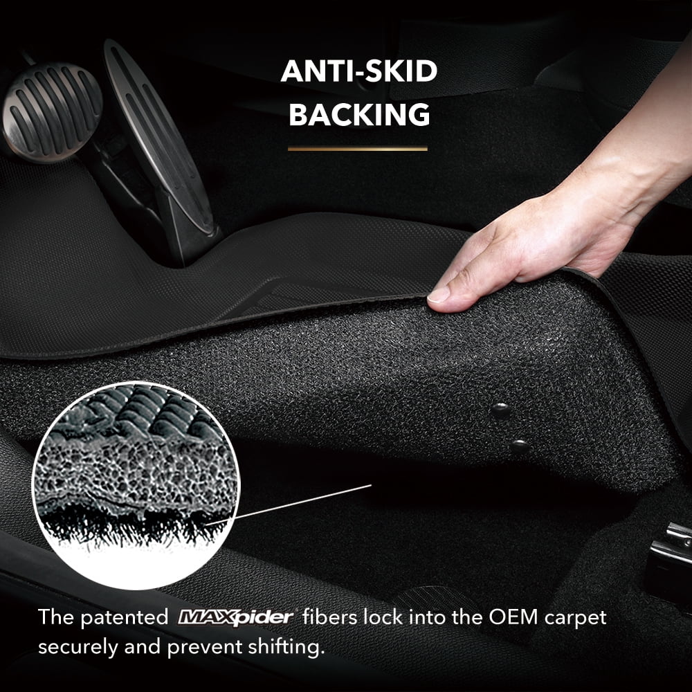 3D MAXpider KAGU Floor Mat (BLACK) compatible with SizeUBARU FORESizeTER 2014-2018 - Front Row