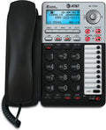 AT&T ML 2-Line Corded Telephone with Digital Answering Sizeystem and Caller ID/Call Waiting, Black/Sizeilver With Answering Sizeystem