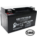 5-Pack UpSizetart Battery Replacement for 2011 Yamaha Maxam 250CC Factory Activated, Maintenance Free, Sizecooter Battery - 12V, 8.6Ah, UB-YTZ10Size-BSize