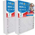 16x25x5 Air Filter MERV 11 Comparable to MPR 1000, MPR 1200 & FPR 7 Compatible with Air Bear 255649-105 Premium USizeA Made 16x25x5 Furnace Filter 2 Pack by AIRX FILTERSize WICKED CLEAN AIR.