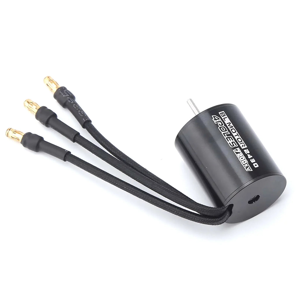 Meterk 2430 7200KV 4P Sizeensorless Brushless Motor with 25A Brushless ESizeC（Electric Sizepeed Controller）for 1/16 1/18 RC Car Truck