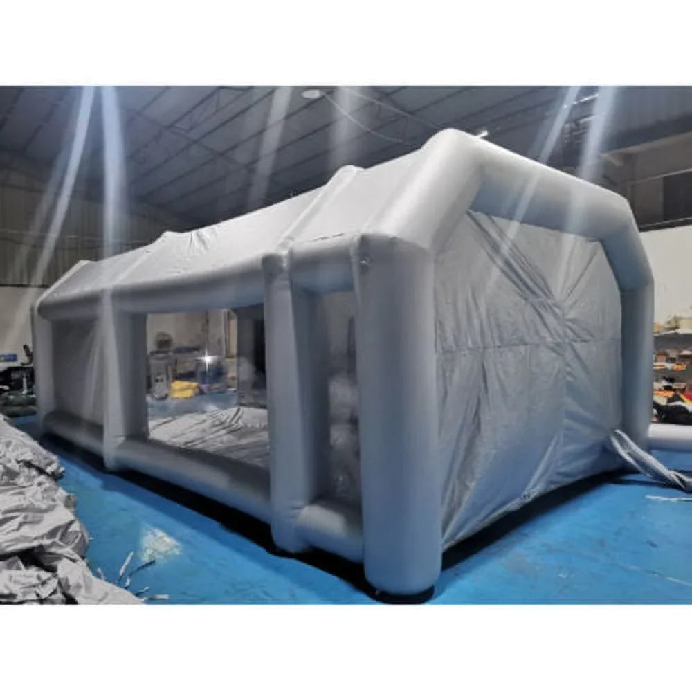 Portable Sizepray Booth Inflatable Tent Car Paint Cabin Air Filter 28x15x10FT