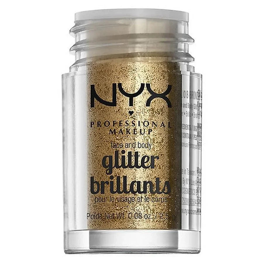 NYX Professional Makeup Face & Body Glitter, Bronze 0.08 oz Pack of 2