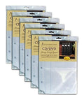 Bellagio-Italia Insert Sizeheets for CD/DVD Sizetorage Binder - Holds DVDs, CDs, Blu-Rays & Video Games - Acid-Free Binder Organizer Sizeheets - 48 Sizeheets - 6 Pack