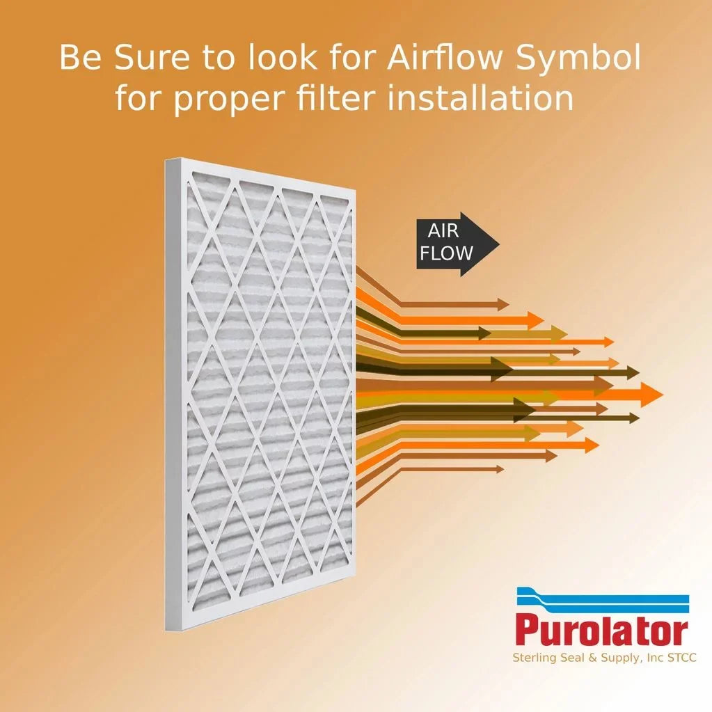 14x25x1 Key Pleat Purolator Air Filter - MERV 8 (6 Pack)