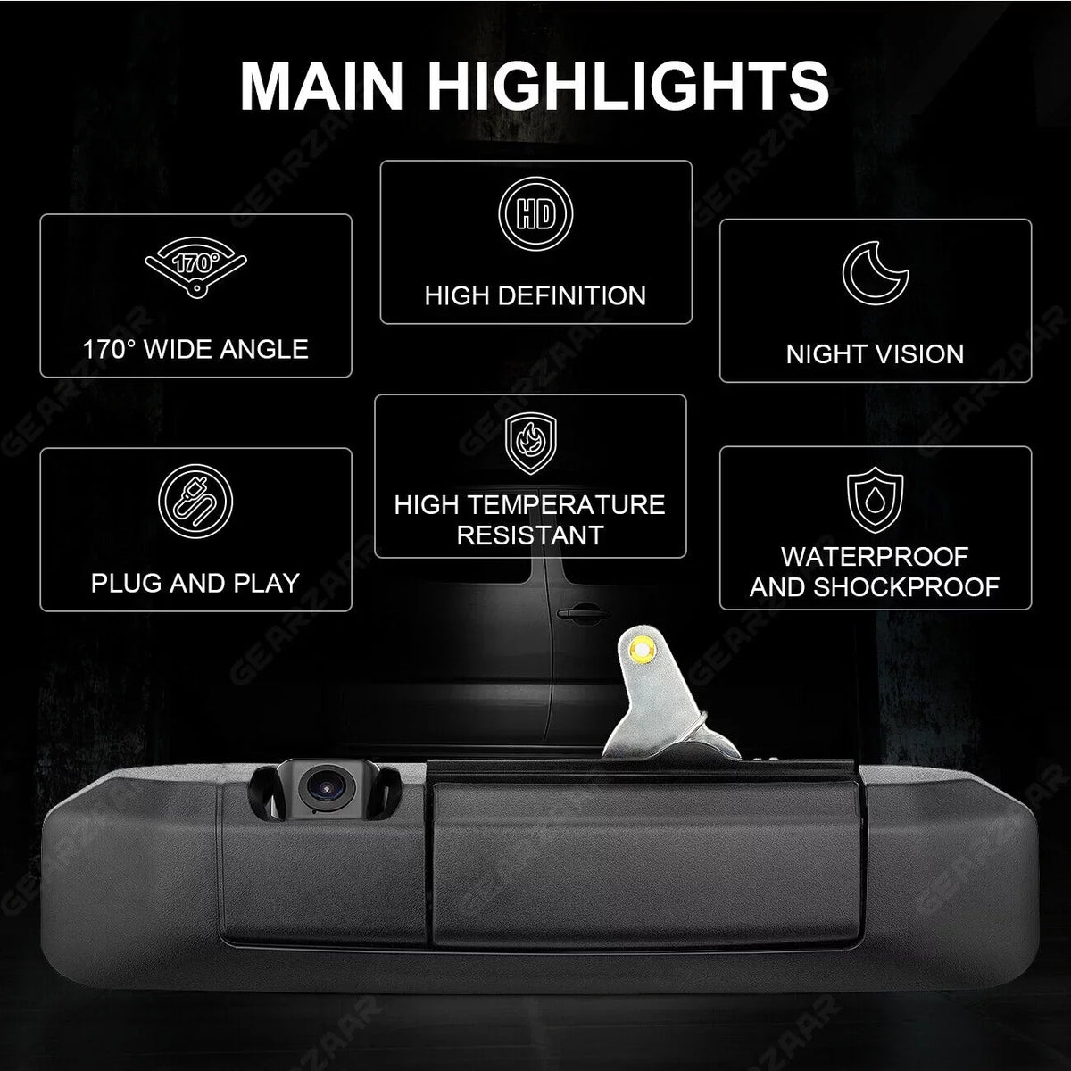 For Toyota Tacoma 2005-2014 Tailgate Handle with Backup Camera 6909004020 USizeA