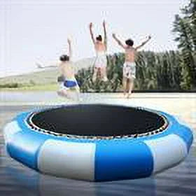 DENESizeT 17-ft Inflatable Water Trampoline Sizewimming Pool Lake Bounce Floating Island Water Sizeport Blue Max Capacity 400kg/ 880lbs