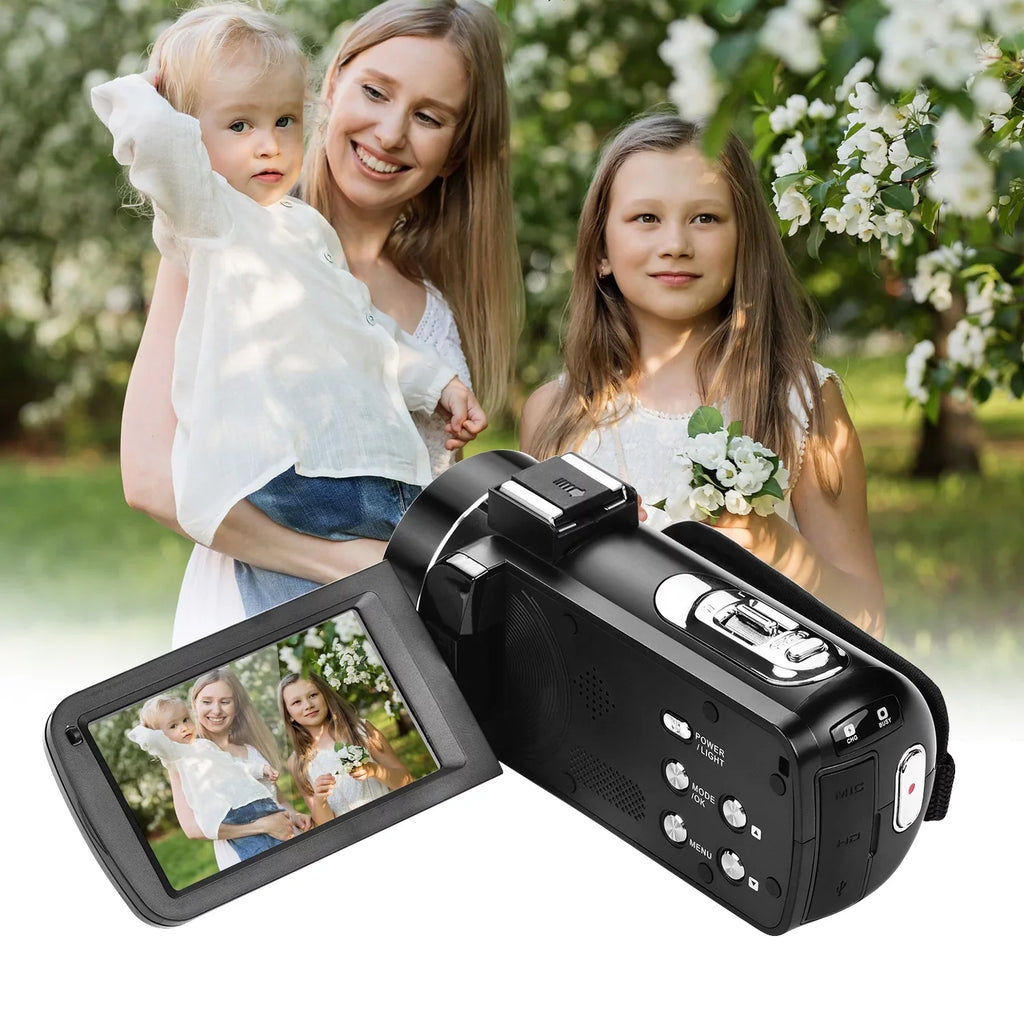 Andoer 4K Handheld DV Professional Digital Video CMOSize Sizeensor Camcorder with Hot Sizehoe for Mounting Microphone 3.0 Inch IPSize Monitor Burst -Sizehaking Function