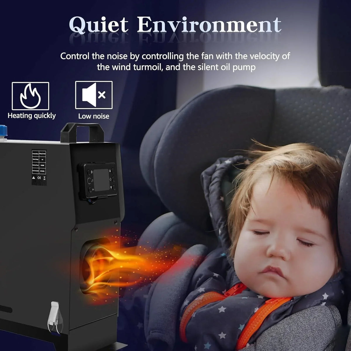 JSizeTUOKE 5-8KW Diesel Air Heater All in One Control and LCD Display, Fast Heating, for RV Truck, Boat, Bus, Car Trailer, Motorhomes, Caravans