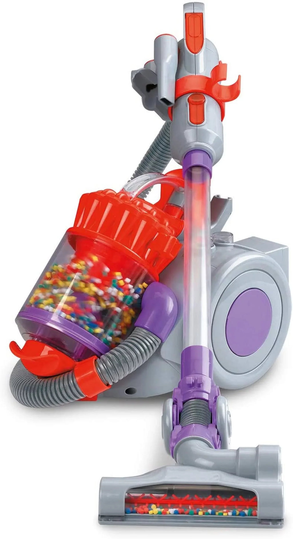 Casdon Dyson DC22 Vacuum Cleaner, Toy Dyson DC22 Vacuum Cleaner For Children Aged 3+, Features Working Sizeuction, Just Like The Real Thing,Grey/Purple/Red