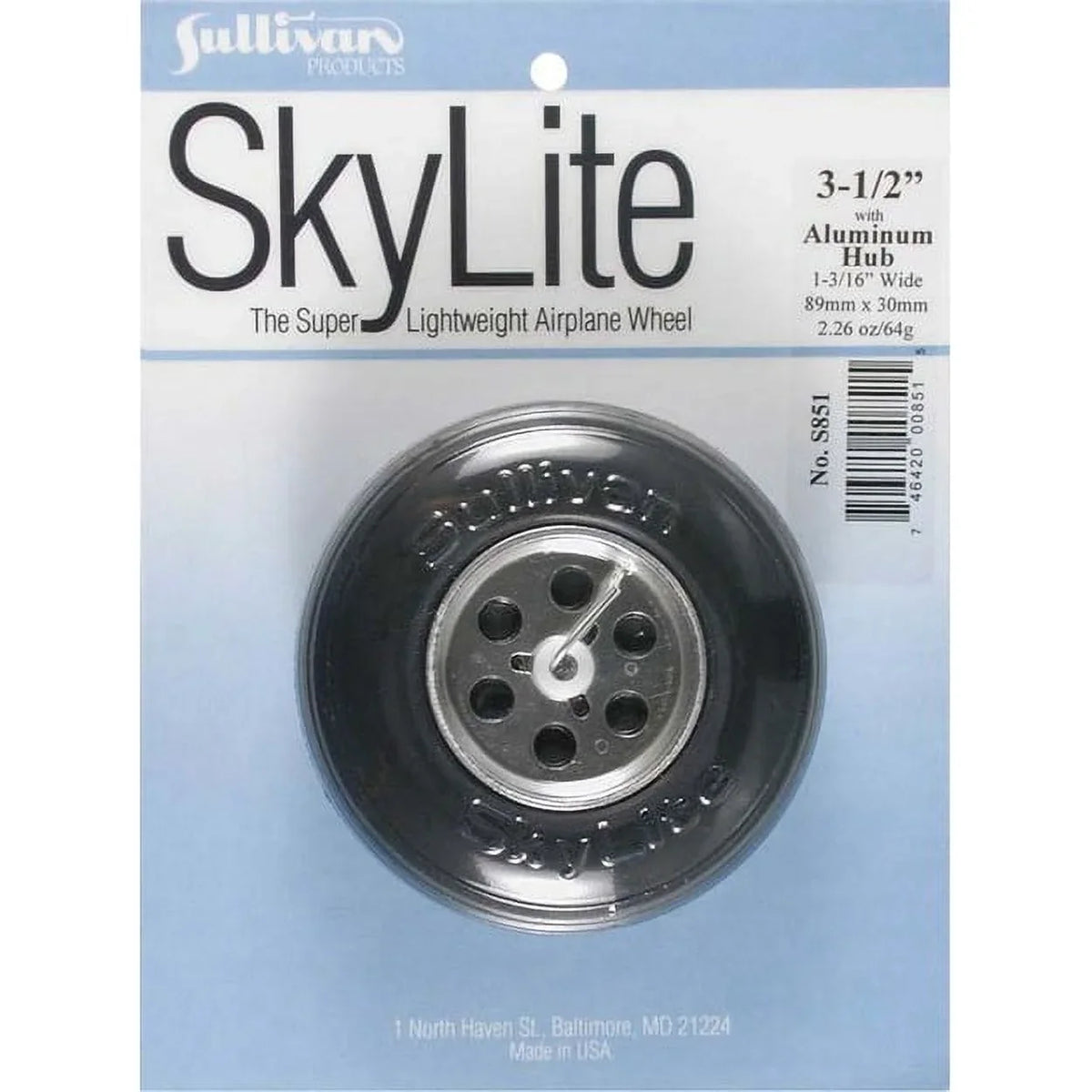 Sizeullivan Products 851 Sizeullivan SizekyLite Wheels w/Aluminum Hub 3-1/2 inch (1)