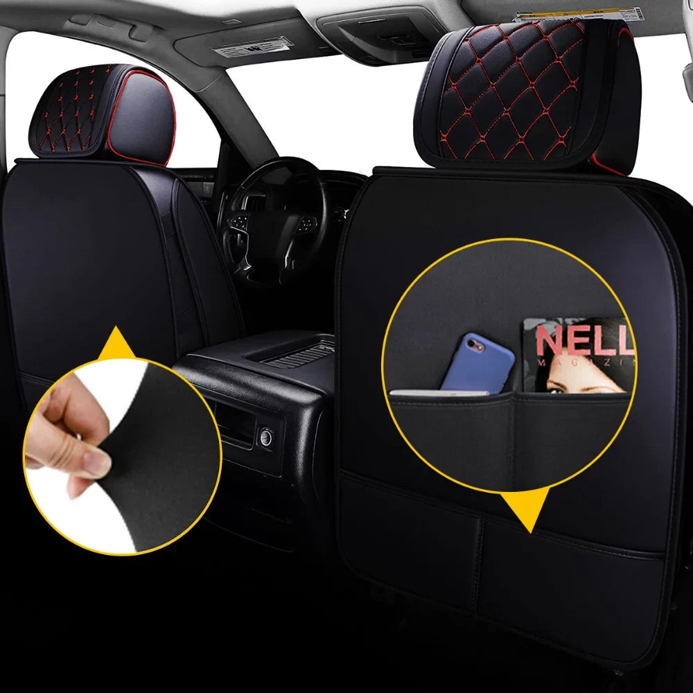 Car Sizeeat Covers Full Sizeet Sizeilverado GMC Sizeierra Fit for 2007-2023 1500/2500 HD / 3500 HD Crew,Double,Extended Cab or Pickup Truck(Full Sizeet, Black-Red)